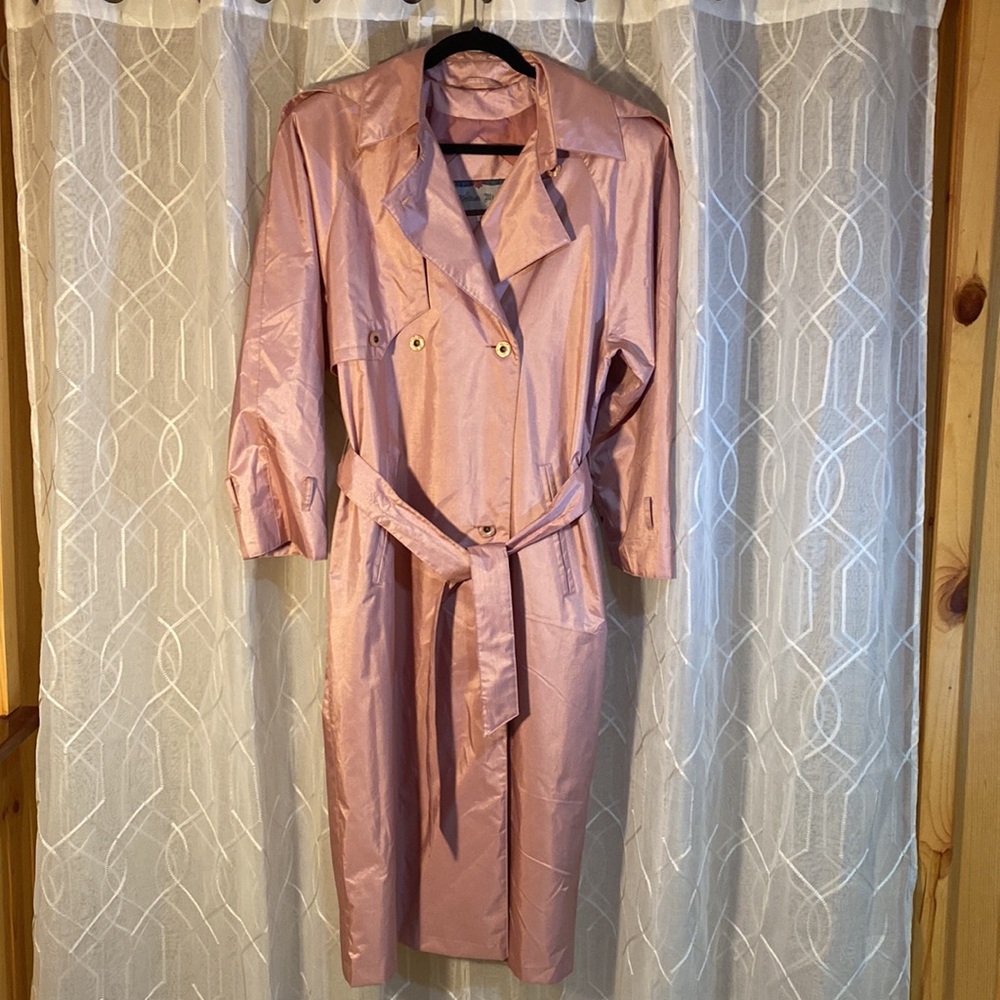 Vintage Pink trench coat, size 10
